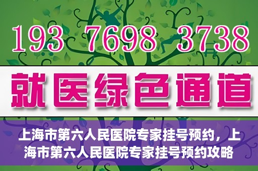上海市第六人民医院专家挂号预约，上海市第六人民医院专家挂号预约攻略，一站式解决您的就医需求