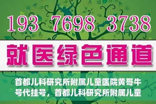 首都儿科研究所附属儿童医院黄哥牛号代挂号，首都儿科研究所附属儿童医院黄哥牛号——便捷挂号新体验