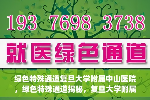 绿色特殊通道复旦大学附属中山医院，绿色特殊通道揭秘，复旦大学附属中山医院的医疗探索之旅