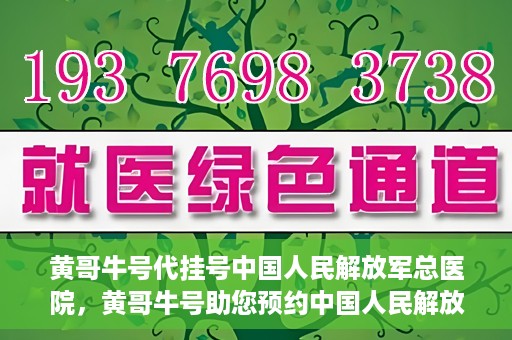 黄哥牛号代挂号中国人民解放军总医院，黄哥牛号助您预约中国人民解放军总医院专家号