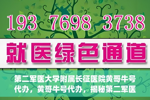 第二军医大学附属长征医院黄哥牛号代办，黄哥牛号代办，揭秘第二军医大学附属长征医院的医疗服务新篇章