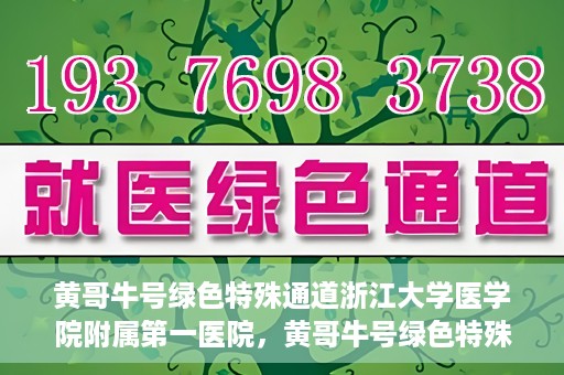黄哥牛号绿色特殊通道浙江大学医学院附属第一医院，黄哥牛号绿色特殊通道，浙江大学医学院附属第一医院的探索与实践