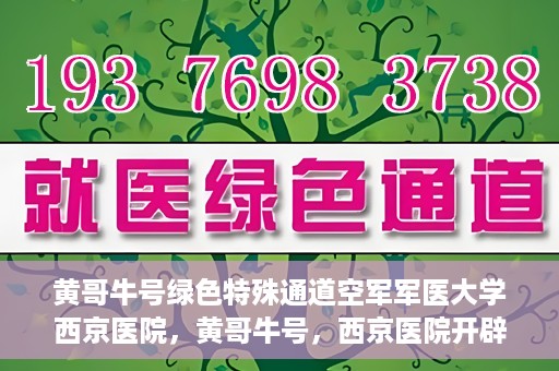 黄哥牛号绿色特殊通道空军军医大学西京医院，黄哥牛号，西京医院开辟绿色特殊通道，空军军医大学的使命与担当