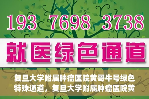 复旦大学附属肿瘤医院黄哥牛号绿色特殊通道，复旦大学附属肿瘤医院黄哥牛号，绿色特殊通道揭秘