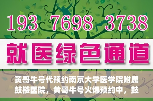 黄哥牛号代预约南京大学医学院附属鼓楼医院，黄哥牛号火爆预约中，鼓楼医院携手南京大学医学院开启健康新篇章