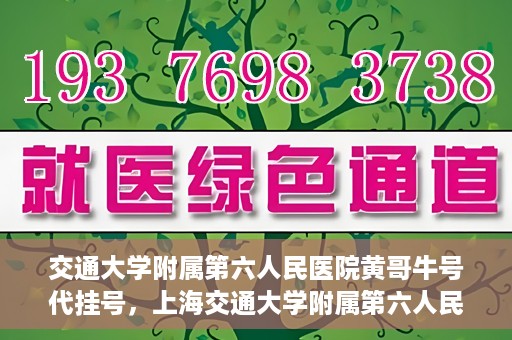 交通大学附属第六人民医院黄哥牛号代挂号，上海交通大学附属第六人民医院黄哥牛号代挂号攻略
