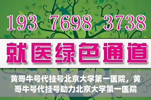 黄哥牛号代挂号北京大学第一医院，黄哥牛号代挂号助力北京大学第一医院就医便捷化