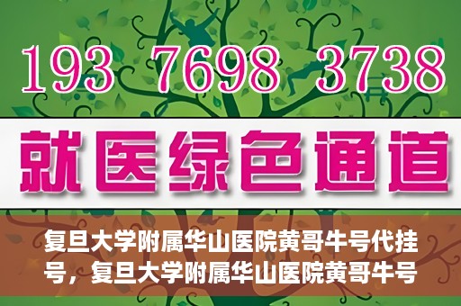 复旦大学附属华山医院黄哥牛号代挂号，复旦大学附属华山医院黄哥牛号代挂号服务详解