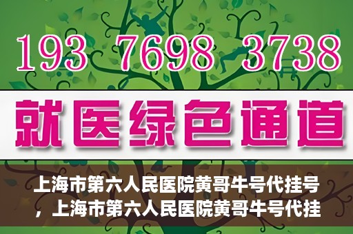 上海市第六人民医院黄哥牛号代挂号，上海市第六人民医院黄哥牛号代挂号攻略揭秘