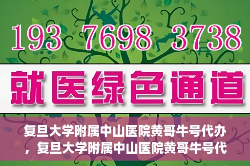复旦大学附属中山医院黄哥牛号代办，复旦大学附属中山医院黄哥牛号代办，权威医疗资源的深度解读与便捷服务体验