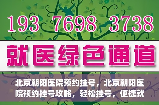 北京朝阳医院预约挂号，北京朝阳医院预约挂号攻略，轻松挂号，便捷就医