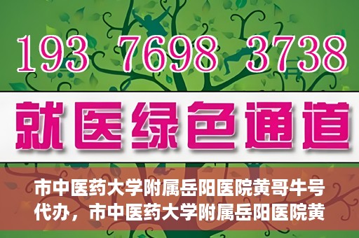 市中医药大学附属岳阳医院黄哥牛号代办，市中医药大学附属岳阳医院黄哥牛号代办，一站式医疗服务的信赖之选