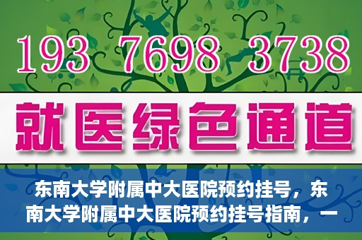 东南大学附属中大医院预约挂号，东南大学附属中大医院预约挂号指南，一站式解决您的挂号需求