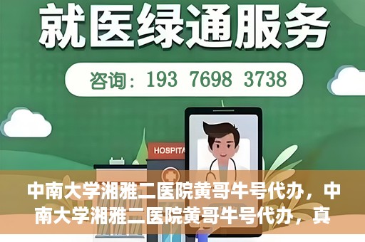 中南大学湘雅二医院黄哥牛号代办，中南大学湘雅二医院黄哥牛号代办，真相揭秘与深度解读