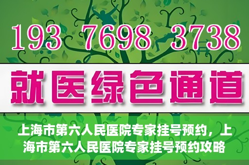 上海市第六人民医院专家挂号预约，上海市第六人民医院专家挂号预约攻略，一站式解决您的就医需求