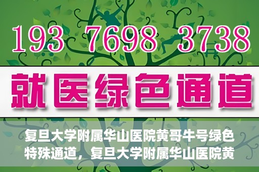 复旦大学附属华山医院黄哥牛号绿色特殊通道，复旦大学附属华山医院黄哥牛号，绿色特殊通道开启健康之门