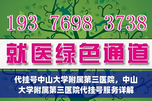 代挂号中山大学附属第三医院，中山大学附属第三医院代挂号服务详解