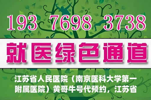 江苏省人民医院（南京医科大学第一附属医院）黄哥牛号代预约，江苏省人民医院（南京医科大学第一附属医院）黄哥牛号预约服务解析