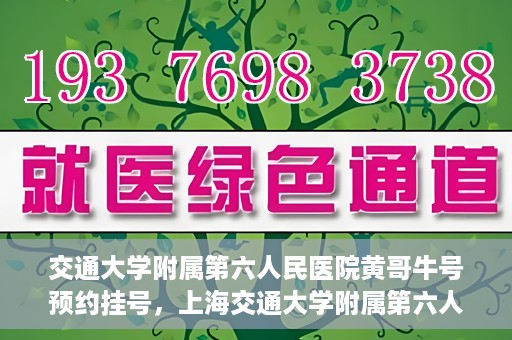 交通大学附属第六人民医院黄哥牛号预约挂号，上海交通大学附属第六人民医院黄哥牛号预约挂号攻略