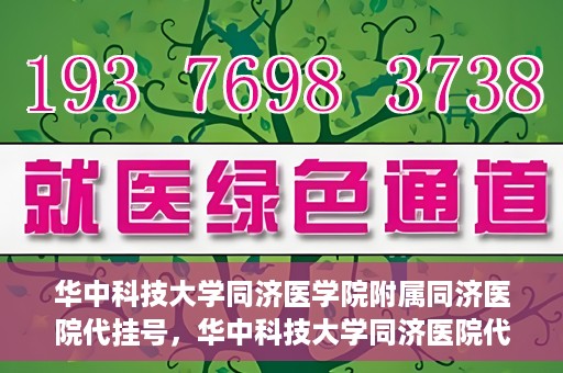 华中科技大学同济医学院附属同济医院代挂号，华中科技大学同济医院代挂号服务解析