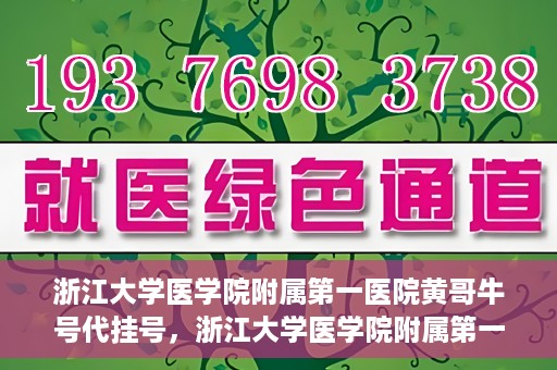 浙江大学医学院附属第一医院黄哥牛号代挂号，浙江大学医学院附属第一医院黄哥牛号代挂号服务解析
