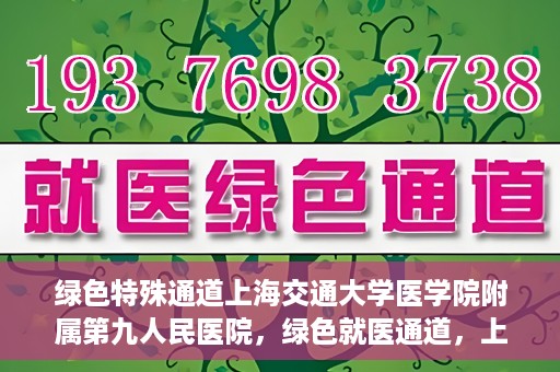 绿色特殊通道上海交通大学医学院附属第九人民医院，绿色就医通道，上海交通大学医学院附属第九人民医院的探索与实践