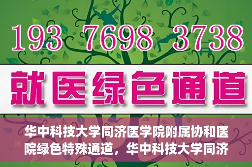 华中科技大学同济医学院附属协和医院绿色特殊通道，华中科技大学同济医学院附属协和医院，绿色特殊通道的探索与实践