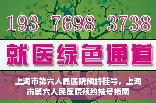 上海市第六人民医院预约挂号，上海市第六人民医院预约挂号指南