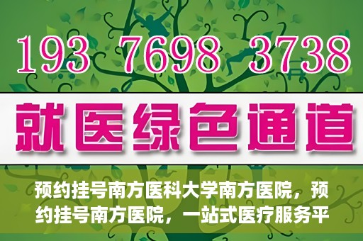 预约挂号南方医科大学南方医院，预约挂号南方医院，一站式医疗服务平台开启便捷就医新篇章