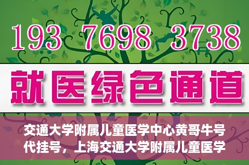 交通大学附属儿童医学中心黄哥牛号代挂号，上海交通大学附属儿童医学中心黄哥牛号代挂号解析与攻略