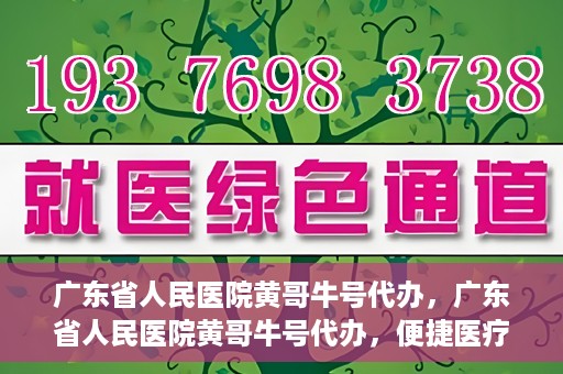 广东省人民医院黄哥牛号代办，广东省人民医院黄哥牛号代办，便捷医疗新途径