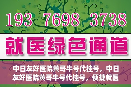 中日友好医院黄哥牛号代挂号，中日友好医院黄哥牛号代挂号，便捷就医背后的故事