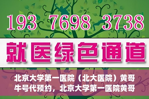 北京大学第一医院（北大医院）黄哥牛号代预约，北京大学第一医院黄哥牛号预约服务解析