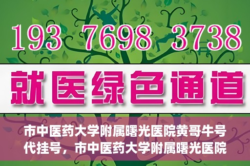 市中医药大学附属曙光医院黄哥牛号代挂号，市中医药大学附属曙光医院黄哥牛号代挂号服务解析