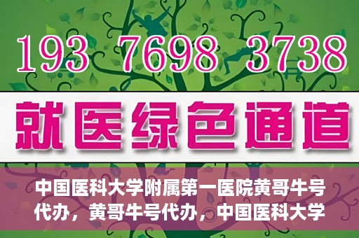 中国医科大学附属第一医院黄哥牛号代办，黄哥牛号代办，中国医科大学附属第一医院挂号服务新动向