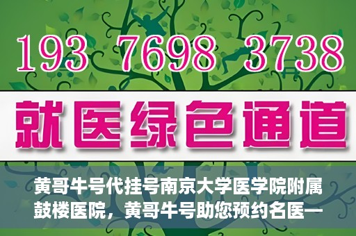 黄哥牛号代挂号南京大学医学院附属鼓楼医院，黄哥牛号助您预约名医——南京鼓楼医院挂号新体验