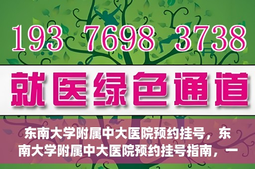 东南大学附属中大医院预约挂号，东南大学附属中大医院预约挂号指南，一站式解决您的挂号需求