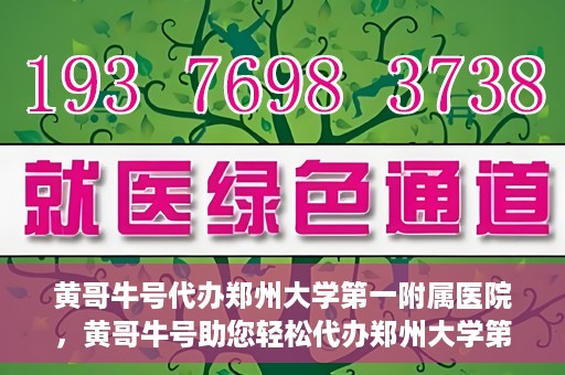 黄哥牛号代办郑州大学第一附属医院，黄哥牛号助您轻松代办郑州大学第一附属医院事务