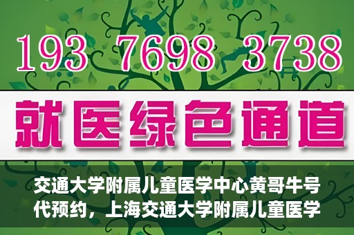 交通大学附属儿童医学中心黄哥牛号代预约，上海交通大学附属儿童医学中心黄哥牛专家预约挂号服务解析