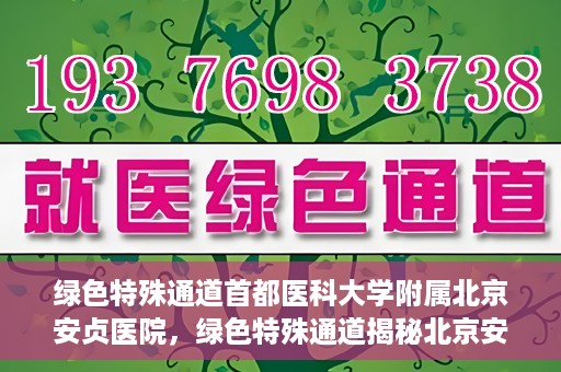 绿色特殊通道首都医科大学附属北京安贞医院，绿色特殊通道揭秘北京安贞医院的医疗力量与人文关怀