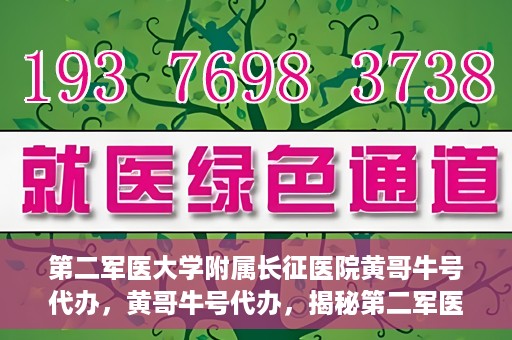 第二军医大学附属长征医院黄哥牛号代办，黄哥牛号代办，揭秘第二军医大学附属长征医院的医疗服务新篇章