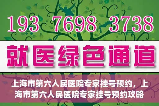 上海市第六人民医院专家挂号预约，上海市第六人民医院专家挂号预约攻略，一站式解决您的就医需求