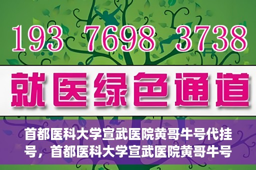 首都医科大学宣武医院黄哥牛号代挂号，首都医科大学宣武医院黄哥牛号助您轻松预约挂号