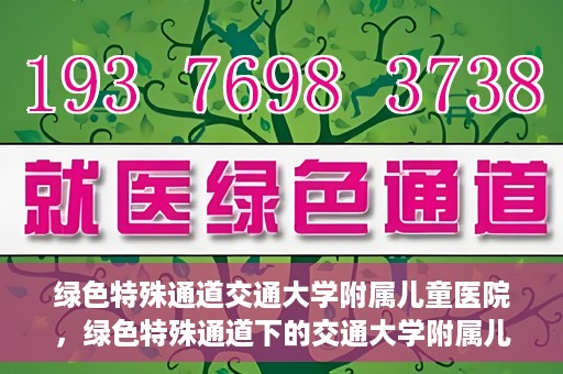 绿色特殊通道交通大学附属儿童医院，绿色特殊通道下的交通大学附属儿童医院守护之路