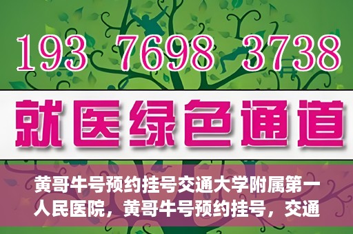 黄哥牛号预约挂号交通大学附属第一人民医院，黄哥牛号预约挂号，交通大学附属第一人民医院就医新体验