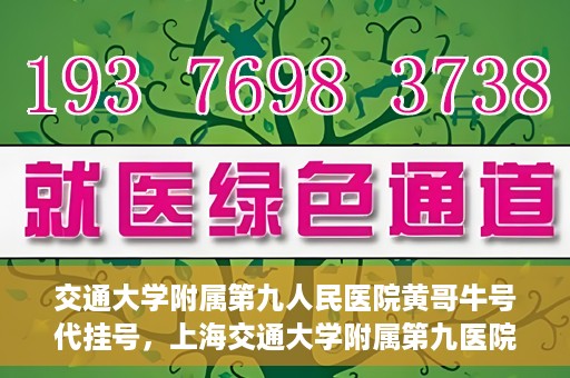 交通大学附属第九人民医院黄哥牛号代挂号，上海交通大学附属第九医院黄哥牛号代挂号攻略解析