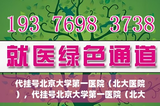 代挂号北京大学第一医院（北大医院），代挂号北京大学第一医院（北大医院），就医新体验与医疗资源的深度解读