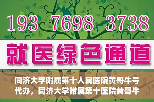 同济大学附属第十人民医院黄哥牛号代办，同济大学附属第十医院黄哥牛号预约代办服务解析