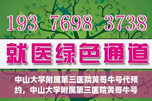 中山大学附属第三医院黄哥牛号代预约，中山大学附属第三医院黄哥牛号预约攻略，轻松解决挂号难题
