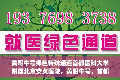 黄哥牛号绿色特殊通道首都医科大学附属北京安贞医院，黄哥牛号，首都医科大学附属北京安贞医院绿色特殊通道开启健康之门